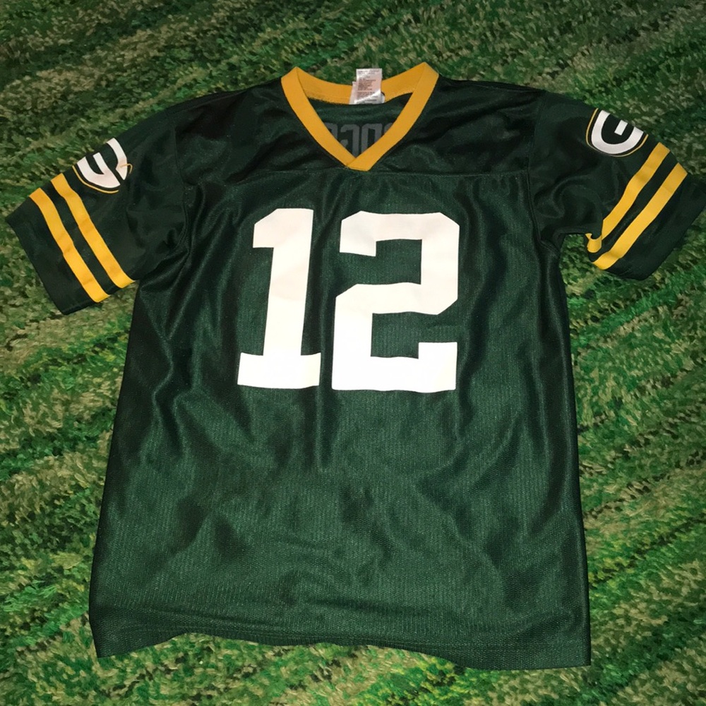 Green Bay Packers #12 Aaron Rodgers youth football jersey